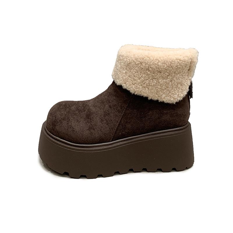 Frosted leather lamb wool lapel two wear fluffy snow cotton boots thick-soled muffin small man and short boots 35 кофейный
Frosted leather lamb wool lapel two wear fluffy snow cotton boots thick-soled muffin small man and short boots 35 кофейный