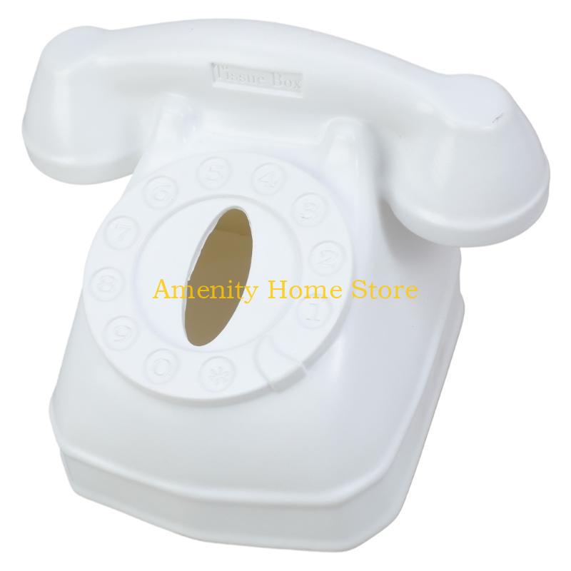 F26C Decorative Telephone Shape Tissue Box Artistic Telephone Form Tissue Holder Sturdy Paper Box for Elegant Living Space
F26C Decorative Telephone Shape Tissue Box Artistic Telephone Form Tissue Holder Sturdy Paper Box for Elegant Living Space