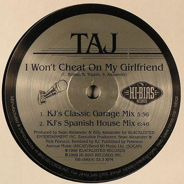 12inch Record TAJ - I Won t Cheat On My Girlfriend HB099 Hi-Bias Records 1998 Canada Dance & Electronica Used
12inch Record TAJ - I Won t Cheat On My Girlfriend HB099 Hi-Bias Records 1998 Canada Dance & Electronica Used