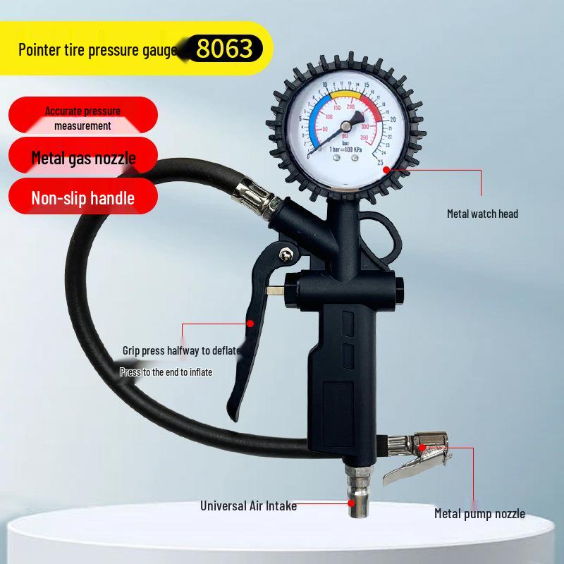 High-Precision Digital Tire Pressure Gauge with Inflation Nozzle
High-Precision Digital Tire Pressure Gauge with Inflation Nozzle