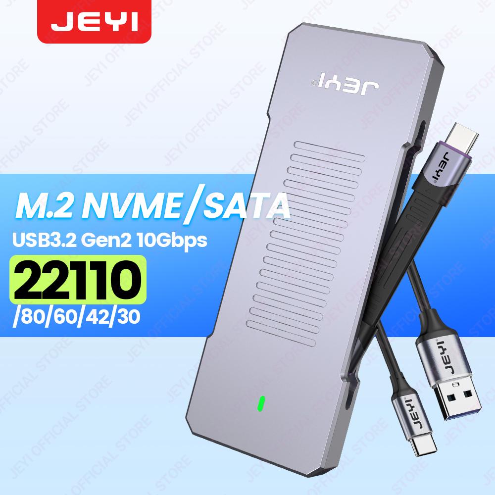 JEYI 22110 M.2 NVME NGFF Enclosure, USB 3.2 Gen2 Type-C 10Gbps SSD Case Support M&B+M Keys 2230/42/2260/2280 With Flat Cable m.2 enclosure,131*48*11.5
JEYI 22110 M.2 NVME NGFF Enclosure, USB 3.2 Gen2 Type-C 10Gbps SSD Case Support M&B+M Keys 2230/42/2260/2280 With Flat Cable m.2 enclosure,131*48*11.5
