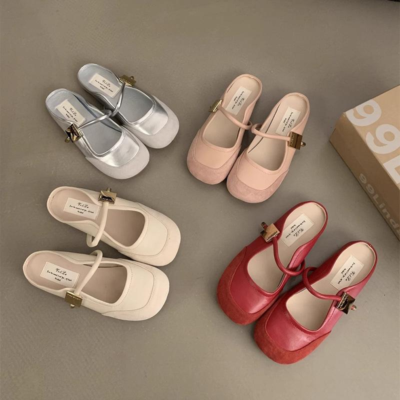 Mary Jane silver single shoes sandals women s shoes spring and summer flat-bottomed bag head and half slippers 40
Mary Jane silver single shoes sandals women s shoes spring and summer flat-bottomed bag head and half slippers 40