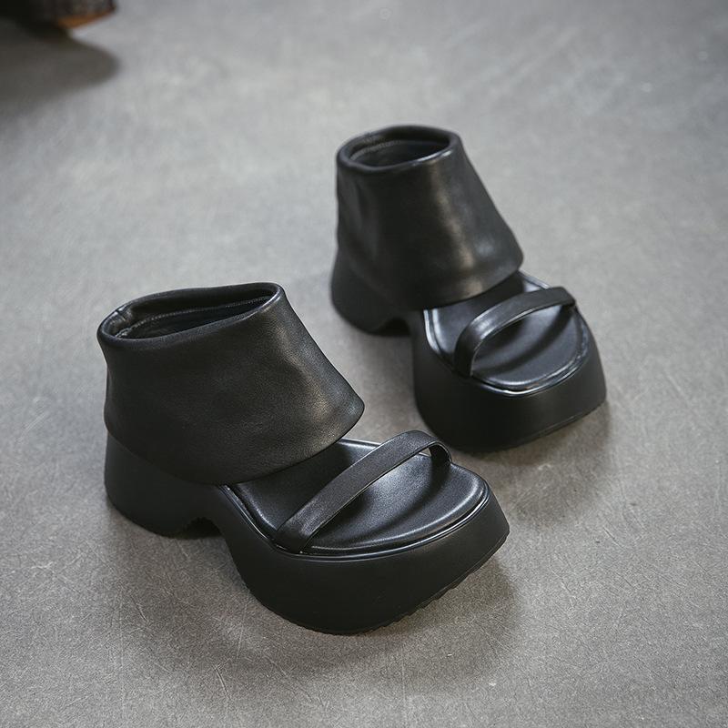 Johnature Retro Genuine Leather Outdoor Peep Toe Slippers Height Increasing Thick Soled Women s Sandals 39 чорний
Johnature Retro Genuine Leather Outdoor Peep Toe Slippers Height Increasing Thick Soled Women s Sandals 39 чорний