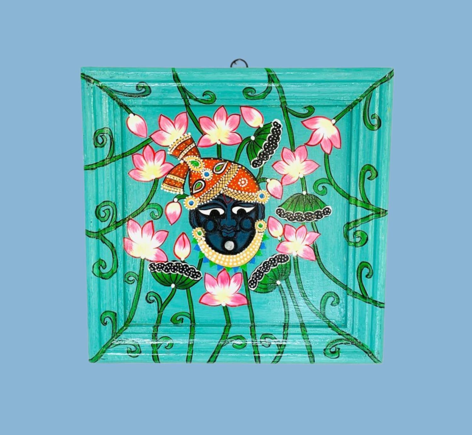 Hand-Painted Lord Shrinathji Wooden Frame: Traditional Indian Temple Decor 16” X 8” X 24” (l x w x h) різнокольоровий
Hand-Painted Lord Shrinathji Wooden Frame: Traditional Indian Temple Decor 16” X 8” X 24” (l x w x h) різнокольоровий