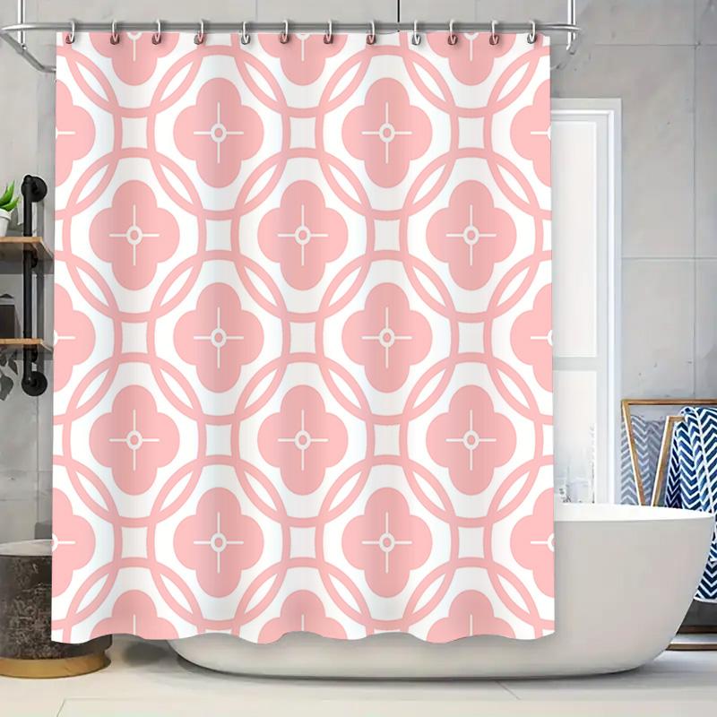 Pink And White Geometric Shower Curtain For Bathroom Decor Modern Printed Fabric Bath Mat Perfect Gift Idea (Size 72X84) W60H190(CM)-1 Pcs
Pink And White Geometric Shower Curtain For Bathroom Decor Modern Printed Fabric Bath Mat Perfect Gift Idea (Size 72X84) W60H190(CM)-1 Pcs