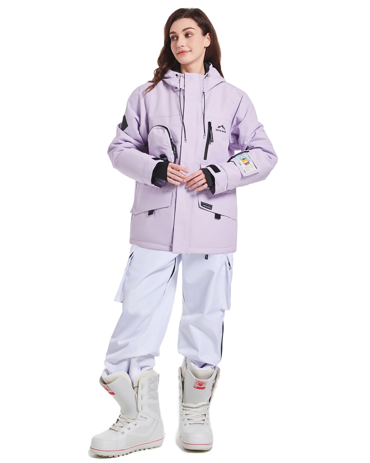 MARUYUKI Сноубордический и лыжный костюм, легко двигаться, верх и низ, ветрозащитный и стильный и больших размеров Saiko Wear, материал, приятный к коже, внутри, на флисовой подкладке
MARUYUKI Сноубордический и лыжный костюм, легко двигаться, верх и низ, ветрозащитный и стильный и больших размеров Saiko Wear, материал, приятный к коже, внутри, на флисовой подкладке