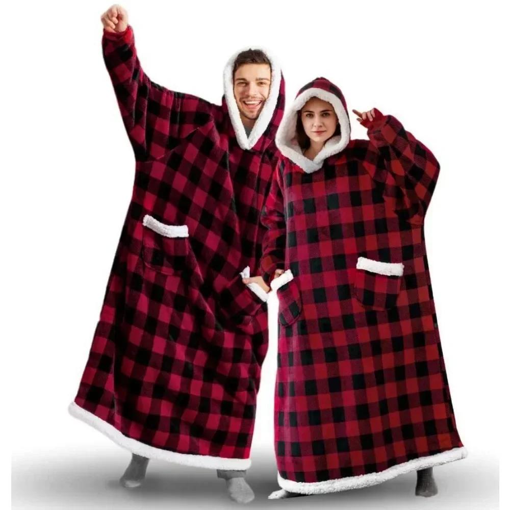 Oversized Winter Hooded Super Long Blanket with Sleeves Extra Long Warmer Hoodies Fleece Giant Pullover Plush Wearable Blanket 120cm
Oversized Winter Hooded Super Long Blanket with Sleeves Extra Long Warmer Hoodies Fleece Giant Pullover Plush Wearable Blanket 120cm