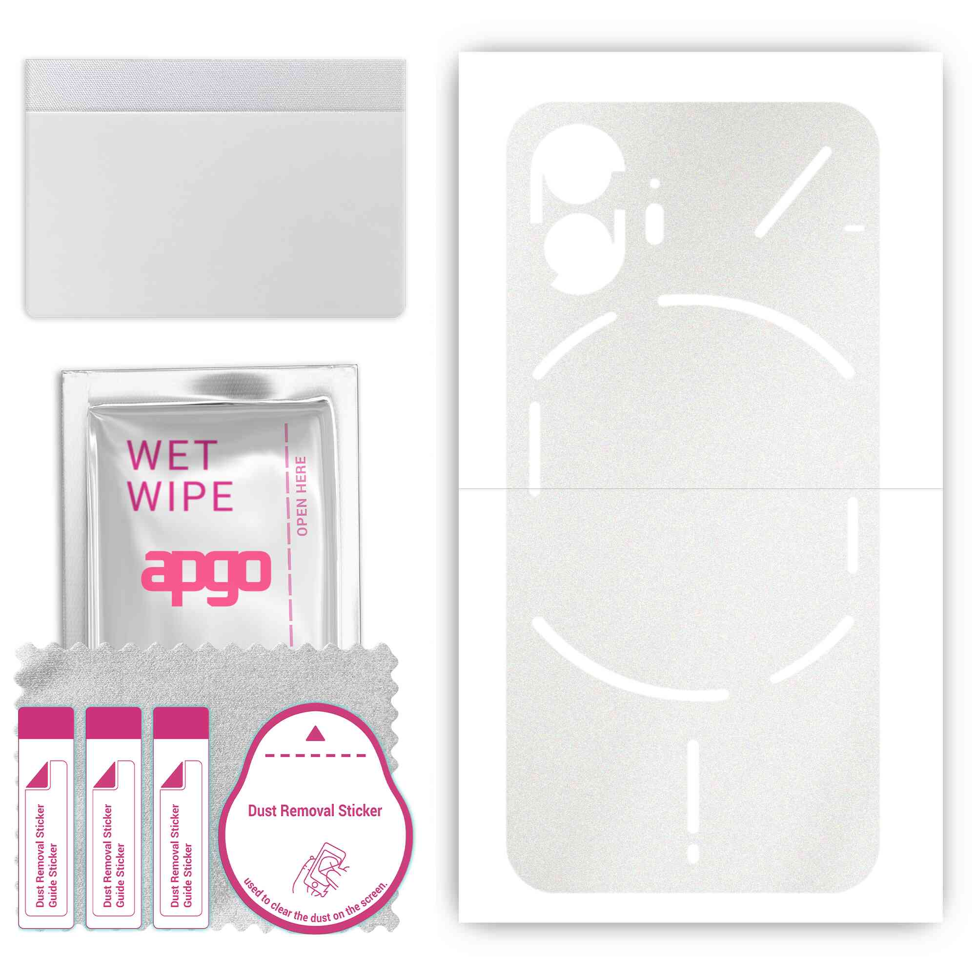 Apgo Protective Skin Sticker для задньої панелі, сумісний із Nothing Phone 2, Wrap Film, Foil, Vinyl - Pattern Matte Transparent
Apgo Protective Skin Sticker для задньої панелі, сумісний із Nothing Phone 2, Wrap Film, Foil, Vinyl - Pattern Matte Transparent