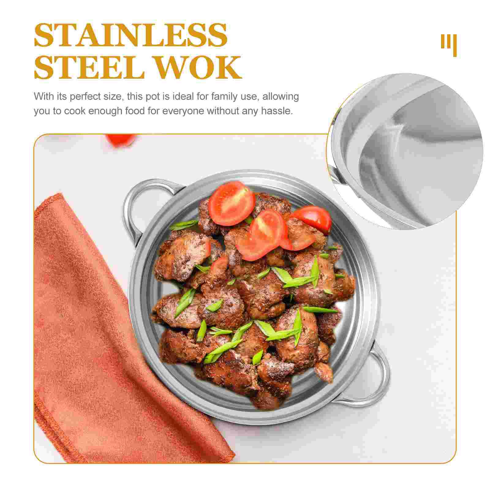 Stainless Steel Pot Korean Cooking Pan Non Stick Frying Wok Fried Steak Pot With Lid Kitchen Cookware
Stainless Steel Pot Korean Cooking Pan Non Stick Frying Wok Fried Steak Pot With Lid Kitchen Cookware