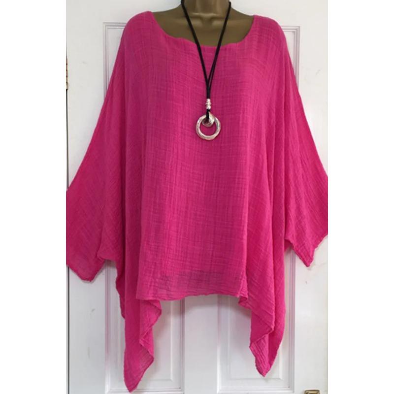 Autumn Womens Clothing Fashion Batwing Sleeve Solid Color Loose O-Neck 3/4 Sleeve Casual Elegance Femme Blouse Ladies Top 5XL рожевий червоний колір
Autumn Womens Clothing Fashion Batwing Sleeve Solid Color Loose O-Neck 3/4 Sleeve Casual Elegance Femme Blouse Ladies Top 5XL рожевий червоний колір