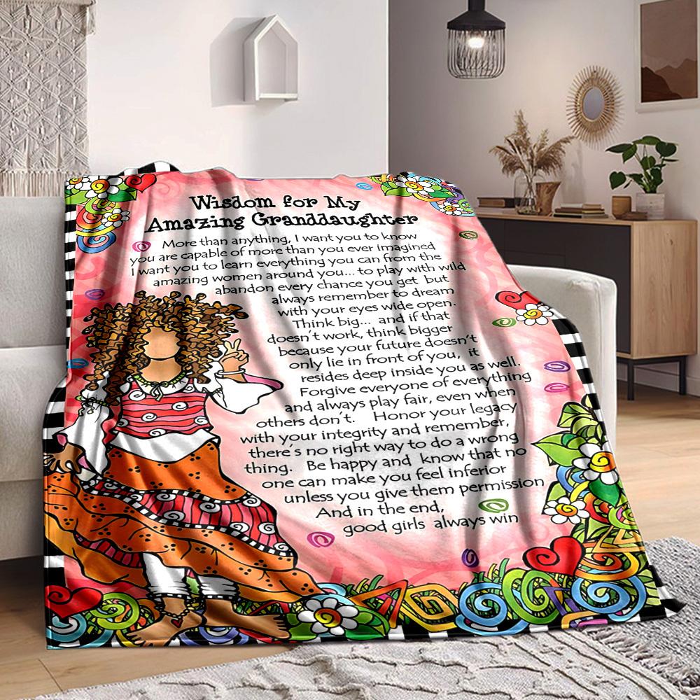 1pc Granddaughter Wisdom Blanket - Perfect Gift for Birthdays, Christmas & Halloween- Soft, Warm & Versatile yy250909107 75x90cm
1pc Granddaughter Wisdom Blanket - Perfect Gift for Birthdays, Christmas & Halloween- Soft, Warm & Versatile yy250909107 75x90cm