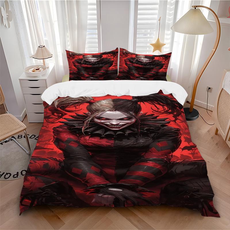 3pcs Harley Quinn Joker Bedding Set, Soft Polyester Duvet Cover and Pillowcases Machine Washable Seasons all suitable & Guest Room Decor231 135x200cm
3pcs Harley Quinn Joker Bedding Set, Soft Polyester Duvet Cover and Pillowcases Machine Washable Seasons all suitable & Guest Room Decor231 135x200cm