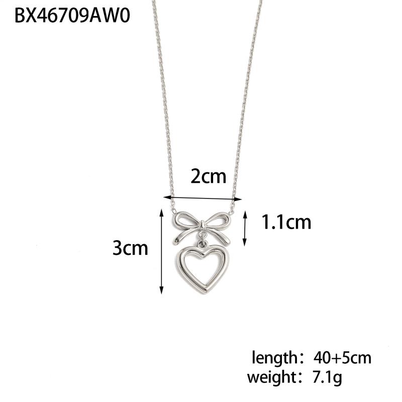 CARLIDANA Fashion Trendy Metal Waterproof Bow knot Heart Lover Necklace Earrings Set Stainless Steel Charm Jewelry for Women
CARLIDANA Fashion Trendy Metal Waterproof Bow knot Heart Lover Necklace Earrings Set Stainless Steel Charm Jewelry for Women