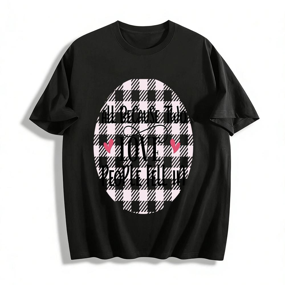 All Because Two People Fell In Love Plaid Print Tee Pure cotton T-shirt XXS
All Because Two People Fell In Love Plaid Print Tee Pure cotton T-shirt XXS