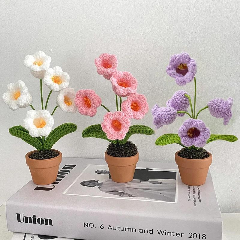 Crochet Flower Pots Hand Knitted Artificial Flower Hand Woven Crochet Plant Room Desk Decorations Home Office Desktop Ornament
Crochet Flower Pots Hand Knitted Artificial Flower Hand Woven Crochet Plant Room Desk Decorations Home Office Desktop Ornament