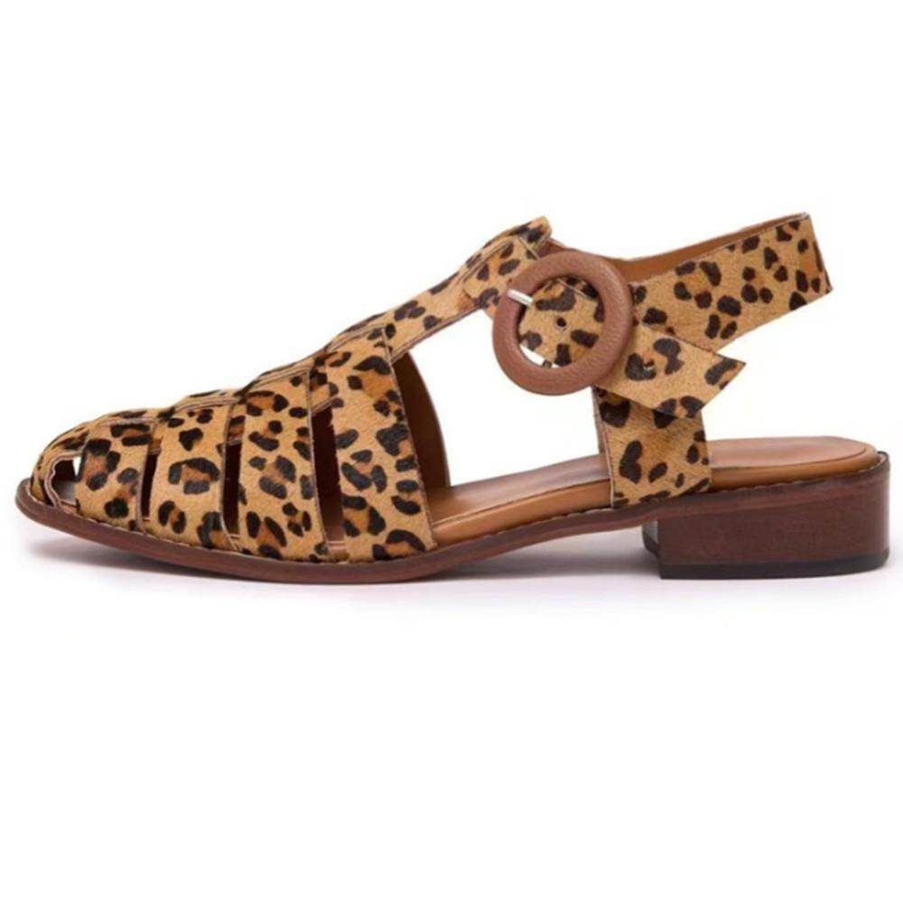 Summer New Handmade Woven Women s Flat Sandals Round Head Leopard Pattern Casual Coarse Low Heel Roman Large Sandals 35
Summer New Handmade Woven Women s Flat Sandals Round Head Leopard Pattern Casual Coarse Low Heel Roman Large Sandals 35