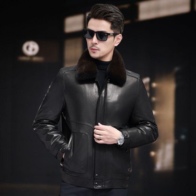 Куртка-пуховик из козьей кожи, мужская, с подкладкой из гусиного пуха, воротником из меха норки, кожаная куртка, повседневная, кожаная куртка, которую можно снять зимой 5XL чёрный
Куртка-пуховик из козьей кожи, мужская, с подкладкой из гусиного пуха, воротником из меха норки, кожаная куртка, повседневная, кожаная куртка, которую можно снять зимой 5XL чёрный