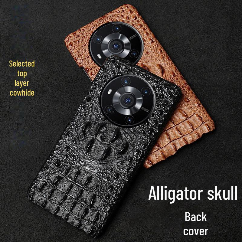 Crocodile skull genuine leather protective cover for Honor Magic3 mobile phone. Magic 5 Pro кавовий
Crocodile skull genuine leather protective cover for Honor Magic3 mobile phone. Magic 5 Pro кавовий