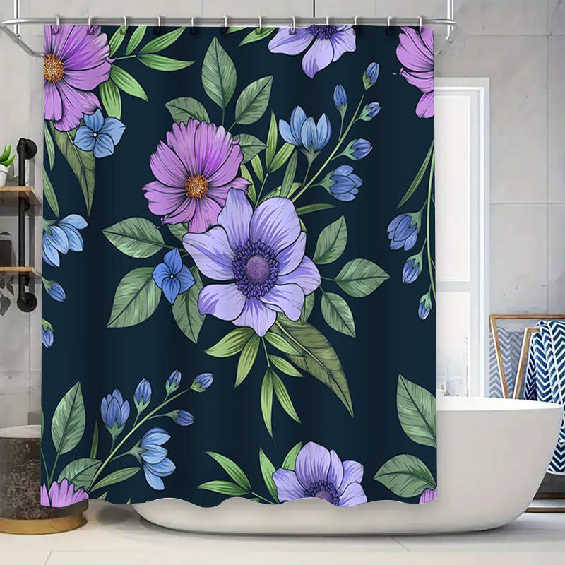 Purple Flower Bath Shower Curtain Decorative Waterproof Fabric Hanging In Bathroom Pink Blue Green Floral Print Home Decor W60H190(CM)-1 Pcs
Purple Flower Bath Shower Curtain Decorative Waterproof Fabric Hanging In Bathroom Pink Blue Green Floral Print Home Decor W60H190(CM)-1 Pcs