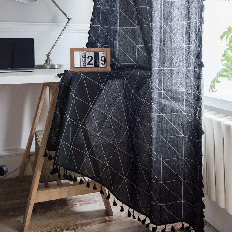 Black Geometric Printed Tassels Window Curtain Valance The Luxury Living Room Easy Drape Curtains Bedroom Balcony Art Drapes W150 x H160cm&Threading Rod
Black Geometric Printed Tassels Window Curtain Valance The Luxury Living Room Easy Drape Curtains Bedroom Balcony Art Drapes W150 x H160cm&Threading Rod