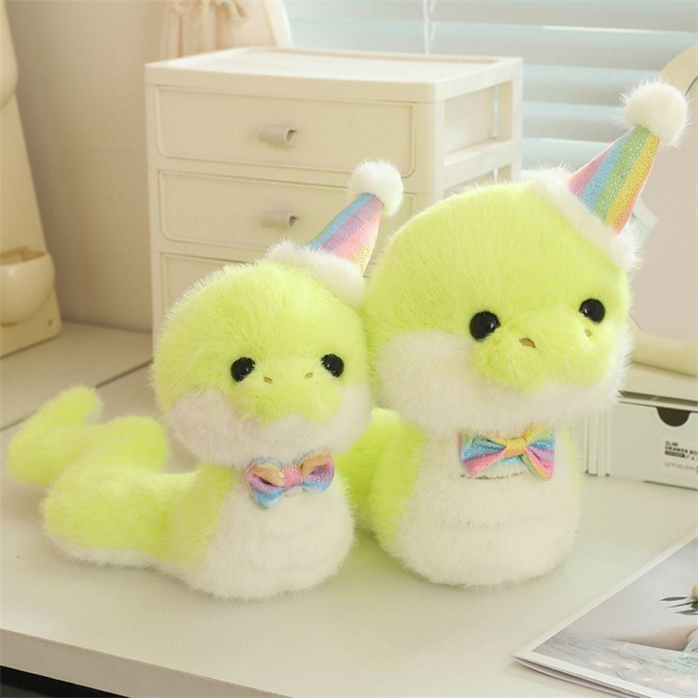 Blessing Snake Year Plush Toy Birthday Hat Lucky Snake Plush Doll Home Decor 30cm зелений
Blessing Snake Year Plush Toy Birthday Hat Lucky Snake Plush Doll Home Decor 30cm зелений