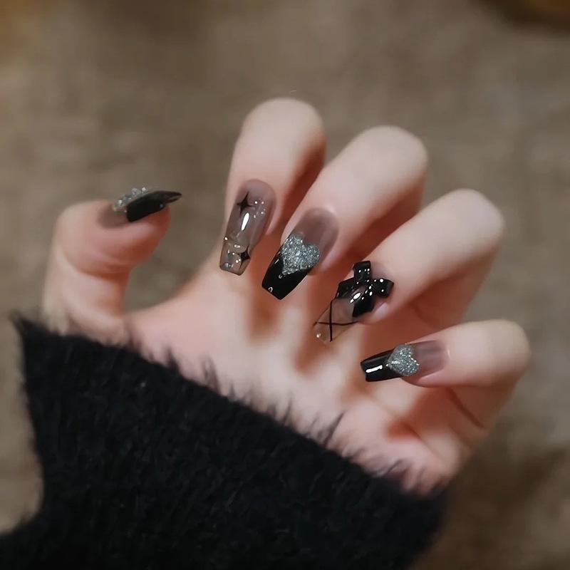 Dark Butterfly Heart Nail Stickers - Sweet & Spicy Style Wearable Art Glue Variant
Dark Butterfly Heart Nail Stickers - Sweet & Spicy Style Wearable Art Glue Variant