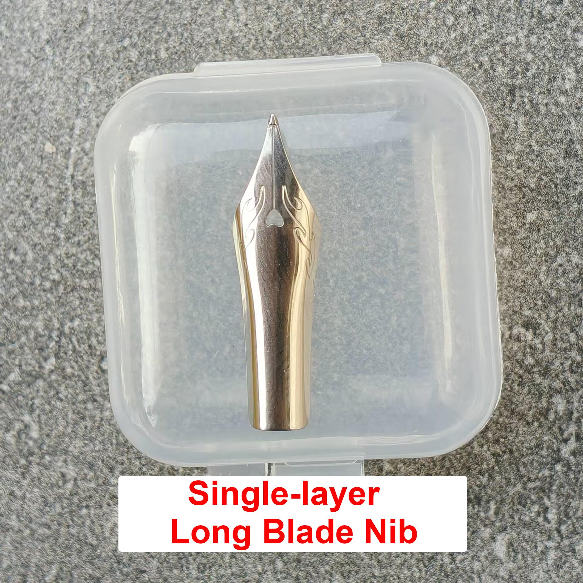 Cheap Sale Rounded Polished Thick Fountain Pen 2.5mm Plain/Hooded Nib Double-layer Long Blade Nib Two-color School Practice Nib NO.6 Plain Nib
Cheap Sale Rounded Polished Thick Fountain Pen 2.5mm Plain/Hooded Nib Double-layer Long Blade Nib Two-color School Practice Nib NO.6 Plain Nib