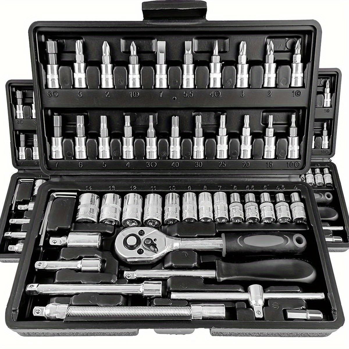 46/56 Piece Auto Repair Wrench Tool Set Multi-functional High-quality Ratchet Wrench and Screwdriver Set Portable Tool Box Amagi
46/56 Piece Auto Repair Wrench Tool Set Multi-functional High-quality Ratchet Wrench and Screwdriver Set Portable Tool Box Amagi