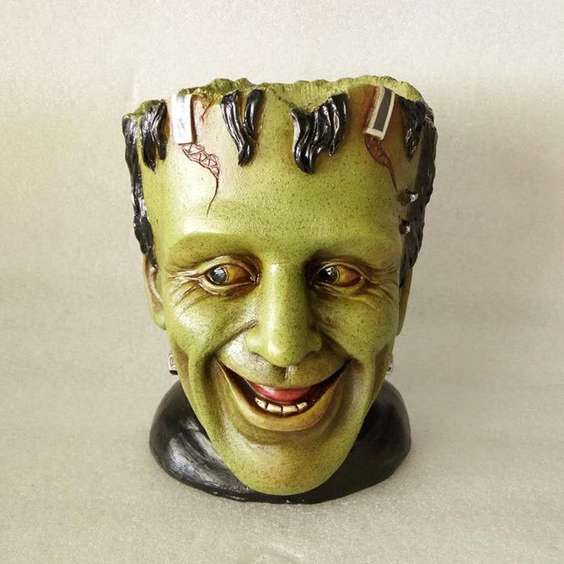 Frankensteins Head Flower Pot Resin Planter Halloween Horror Skull Vase For Succulents Desktop Garden Home Decoration
Frankensteins Head Flower Pot Resin Planter Halloween Horror Skull Vase For Succulents Desktop Garden Home Decoration