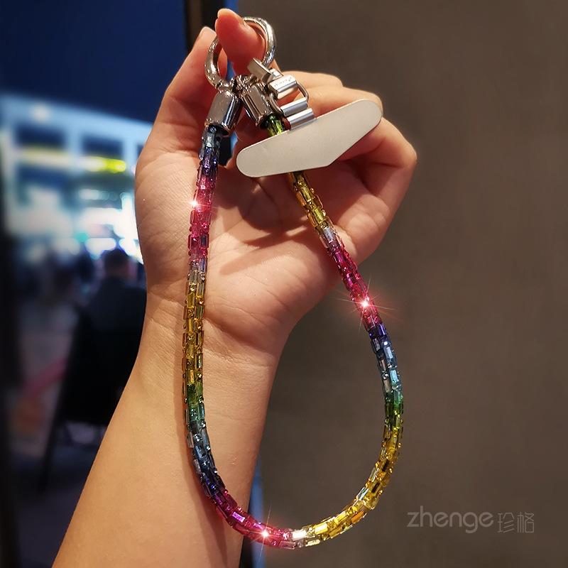 Fashion glitter diamond sequin bracelet, mobile phone lanyard, ins style metal round buckle clip, strong and durable, wrist women s short model Wrist style colorful round head full bead lanyard
Fashion glitter diamond sequin bracelet, mobile phone lanyard, ins style metal round buckle clip, strong and durable, wrist women s short model Wrist style colorful round head full bead lanyard