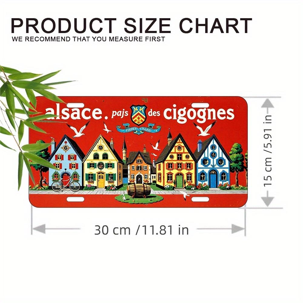 2D Flat - 1pc Vintage Alsace Pays des Cigognes Metal Sign,Aluminum Wall Decor, Rustic French Village Illustration 15x30cm(5.9x7.8inch)
2D Flat - 1pc Vintage Alsace Pays des Cigognes Metal Sign,Aluminum Wall Decor, Rustic French Village Illustration 15x30cm(5.9x7.8inch)