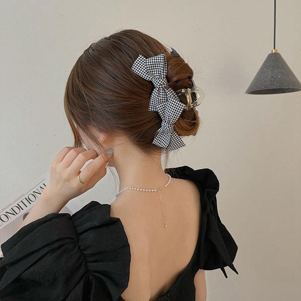 Headwear Cloth Female Hair Accessories Plastic Grasp Clip Korean Style Hair Clip Bow Hair Claw чёрный/белый
Headwear Cloth Female Hair Accessories Plastic Grasp Clip Korean Style Hair Clip Bow Hair Claw чёрный/белый