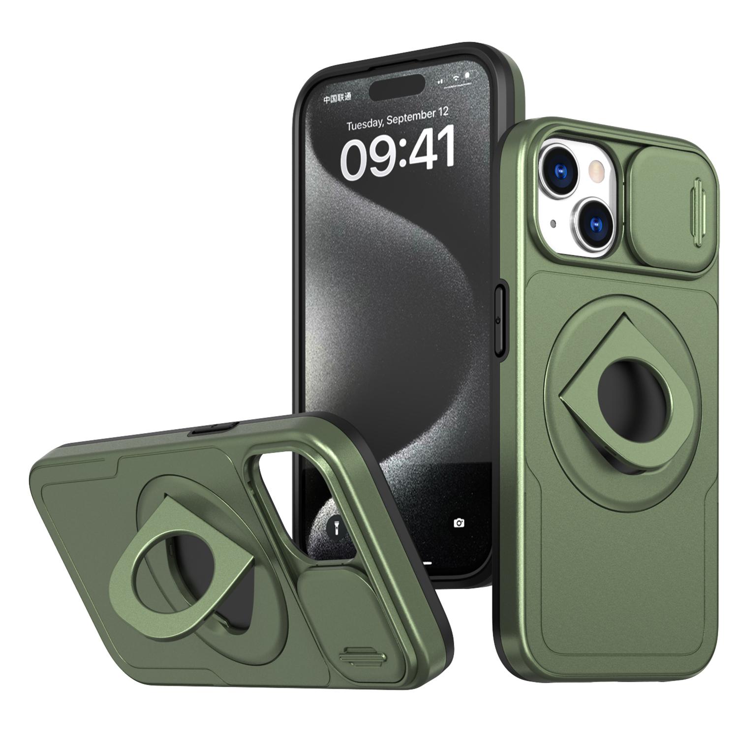 For iPhone 13/14 Phone Case Kickstand Magnetic Back Shell with Slide Camera Cover Green
For iPhone 13/14 Phone Case Kickstand Magnetic Back Shell with Slide Camera Cover Green