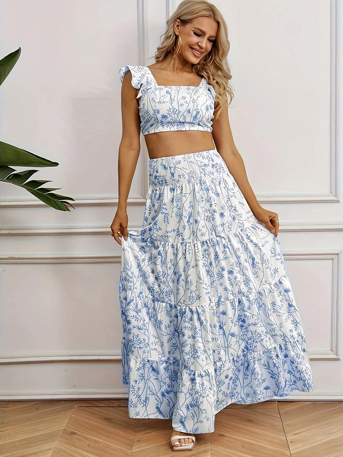 2024 Square Neck Light Blue Cropped Top & Skirt Set XXL светло-синий
2024 Square Neck Light Blue Cropped Top & Skirt Set XXL светло-синий
