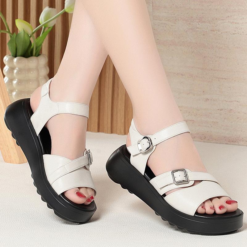 Модные удобные сандалии из натуральной кожи на плоской платформе 5 см 2025 женские сандалии на толстой подошве для офиса, мамы, пляжа 42 белый
Модные удобные сандалии из натуральной кожи на плоской платформе 5 см 2025 женские сандалии на толстой подошве для офиса, мамы, пляжа 42 белый