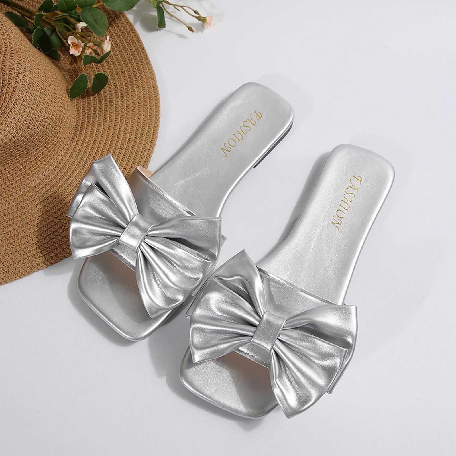Women s square headed casual open toed fashionable bow tie one-piece slippers 43 срібний
Women s square headed casual open toed fashionable bow tie one-piece slippers 43 срібний