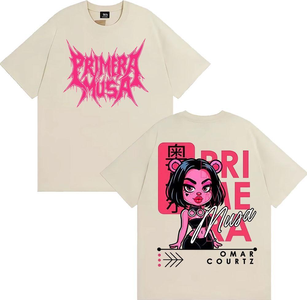 Omar Courtz Primera Musa 2025 Мировой тур Мужская и женская ретро летняя футболка с принтом 100% чистый хлопок свободного кроя с коротким рукавом 4XL
Omar Courtz Primera Musa 2025 Мировой тур Мужская и женская ретро летняя футболка с принтом 100% чистый хлопок свободного кроя с коротким рукавом 4XL