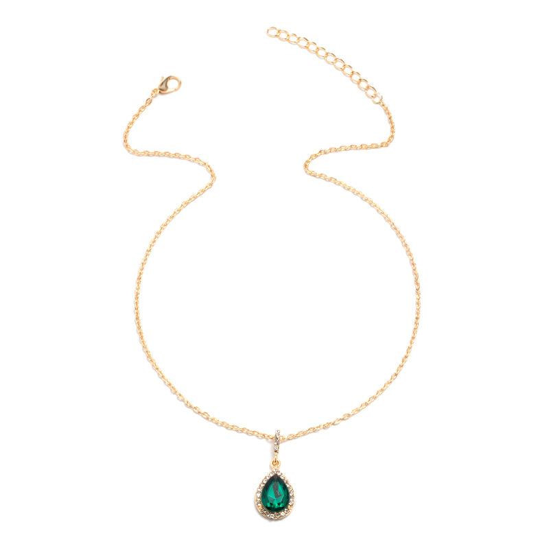 Женское ожерелье с подвеской в виде капли изумрудно-зеленого кристалла - модные ювелирные изделия из сплава для повседневного и праздничного ношения зелёный
Женское ожерелье с подвеской в виде капли изумрудно-зеленого кристалла - модные ювелирные изделия из сплава для повседневного и праздничного ношения зелёный