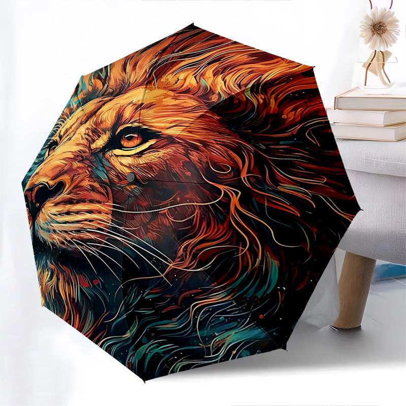 1pc Flaming Lion Auto-Open Close Umbrella with Foldable Design, 8-Bone Iron Frame, Outdoor, Ideal Gift for Fans, Travelers, Daily Use.B069
1pc Flaming Lion Auto-Open Close Umbrella with Foldable Design, 8-Bone Iron Frame, Outdoor, Ideal Gift for Fans, Travelers, Daily Use.B069