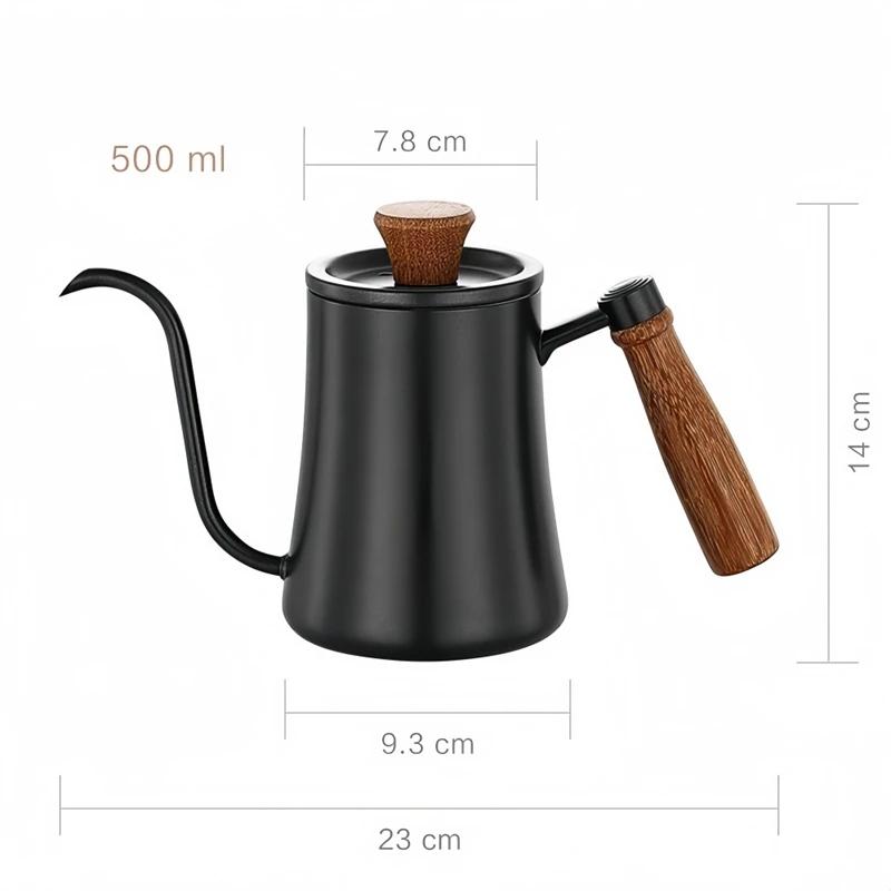 Coffee Pot with Lid Thermometer 304 Stainless Steel Clear Scale Solid Wood Handle High Quality Hand-made Coffee Utensils 550ML чорний
Coffee Pot with Lid Thermometer 304 Stainless Steel Clear Scale Solid Wood Handle High Quality Hand-made Coffee Utensils 550ML чорний