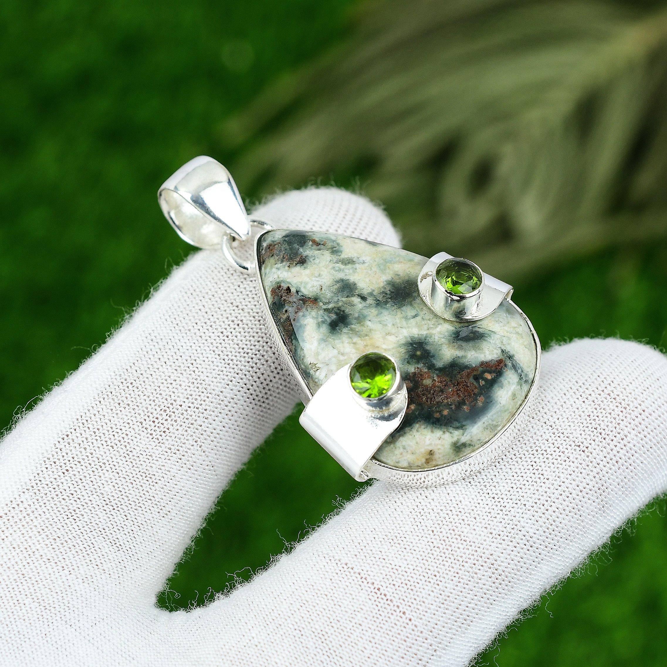 Подвеска из натурального океанического яшмового драгоценного камня, стерлинговое серебро 925 пробы, индийские украшения
Подвеска из натурального океанического яшмового драгоценного камня, стерлинговое серебро 925 пробы, индийские украшения