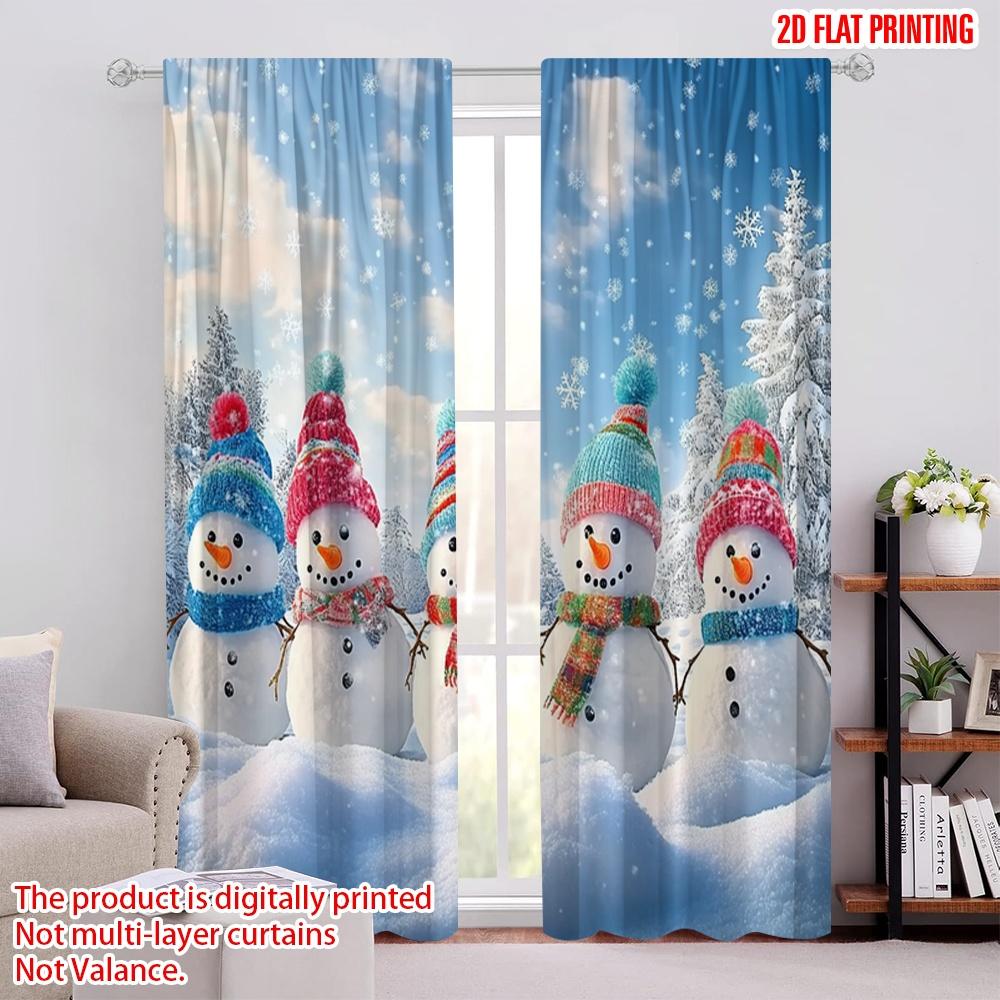 Set Of 2 Flat Printing Christmas Window Drapes Winter Forest Snowman Polyester Without Electricity Festive Curtains Made Machine Washable W100*H70(CM)-Rod Pocket&2PCS
Set Of 2 Flat Printing Christmas Window Drapes Winter Forest Snowman Polyester Without Electricity Festive Curtains Made Machine Washable W100*H70(CM)-Rod Pocket&2PCS