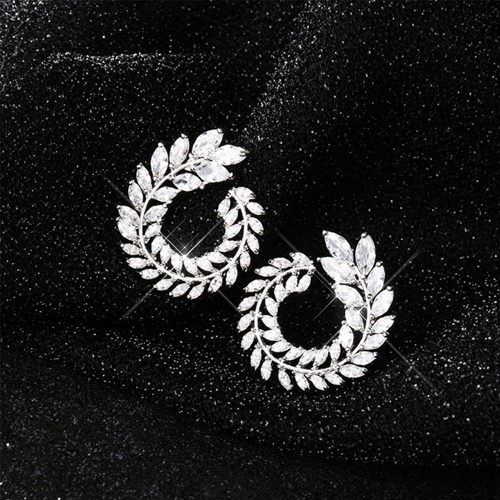 Wedding Gift Big Round Luxury Geometric Leaves Earrings Rhinestone Crystal Stud Earrings
Wedding Gift Big Round Luxury Geometric Leaves Earrings Rhinestone Crystal Stud Earrings