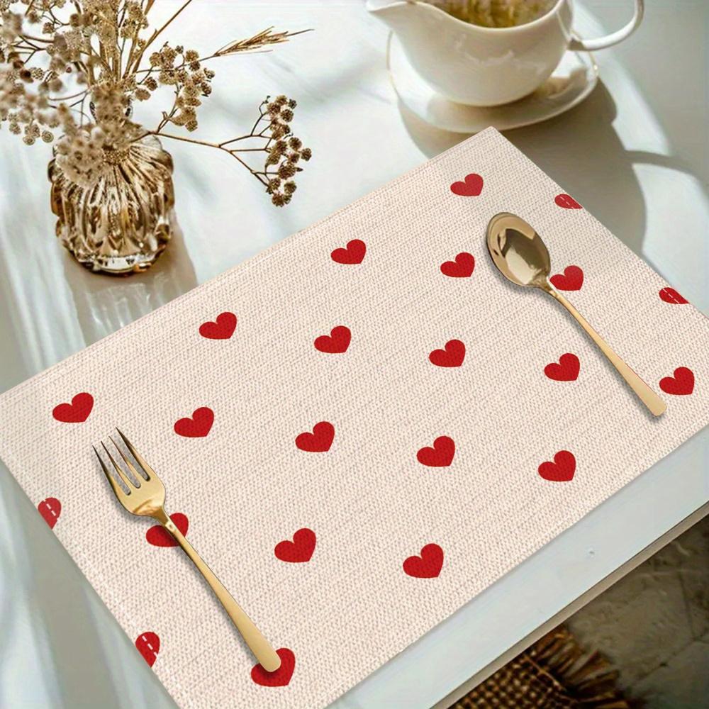 6PC Heart Pattern, Simple and Romantic Heat-Resistant Non Slip Clothes for Dining Room & Kitchen Decor 6PC 30X45cm
6PC Heart Pattern, Simple and Romantic Heat-Resistant Non Slip Clothes for Dining Room & Kitchen Decor 6PC 30X45cm