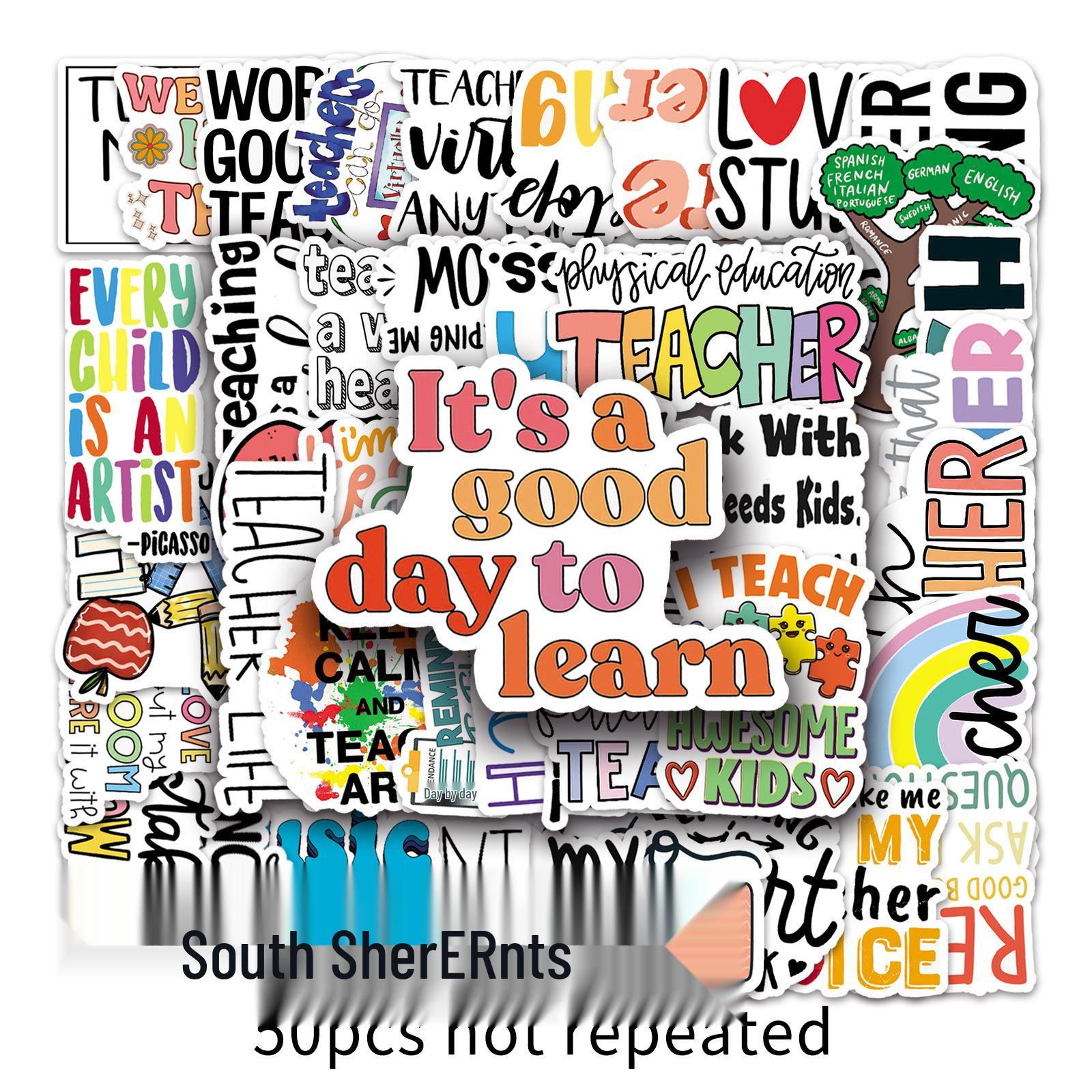 50pcs Teacher Cartoon Stickers for Suitcases, Laptops, and Cars
50pcs Teacher Cartoon Stickers for Suitcases, Laptops, and Cars