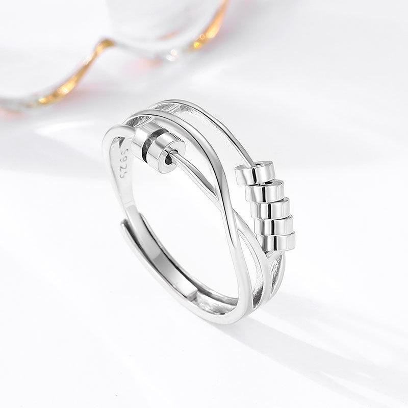 Sterling Silver Rotatable Bead Ring - Anxiety Relief for Men & Women Adjustable open size
Sterling Silver Rotatable Bead Ring - Anxiety Relief for Men & Women Adjustable open size
