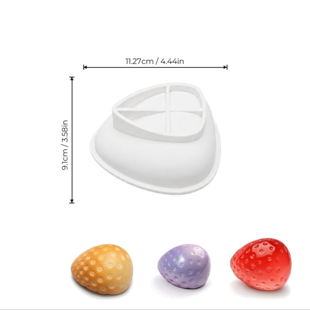 3D Cake Molds Dessert Making Mousse Mold Heat Resistant Strawberry Silicone Mold білий
3D Cake Molds Dessert Making Mousse Mold Heat Resistant Strawberry Silicone Mold білий