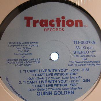 12inch Record QUINN GOLDEN - I Can t Live With You TD0007 Traction Record 1990 US Rap & Hip-Hop/R&B Used
12inch Record QUINN GOLDEN - I Can t Live With You TD0007 Traction Record 1990 US Rap & Hip-Hop/R&B Used