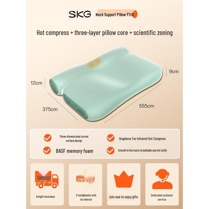 SKG Memory Foam Heated Neck Pillow
SKG Memory Foam Heated Neck Pillow