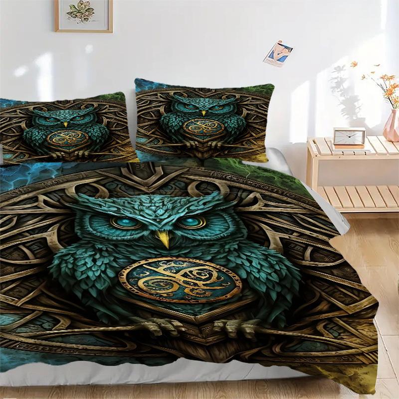 3pcs Mystic Owl Amulet Duvet Cover Set - Includes 1 Duvet Cover and 2 Pillowcases, No Quilt Core, All-Season Home Decor yy251111013 135x200cm
3pcs Mystic Owl Amulet Duvet Cover Set - Includes 1 Duvet Cover and 2 Pillowcases, No Quilt Core, All-Season Home Decor yy251111013 135x200cm